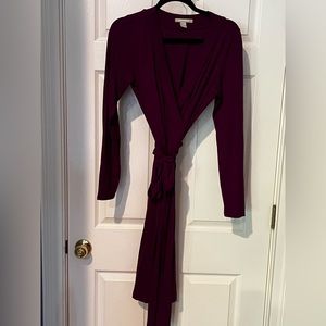 Plum color Banana Republic wrap dress